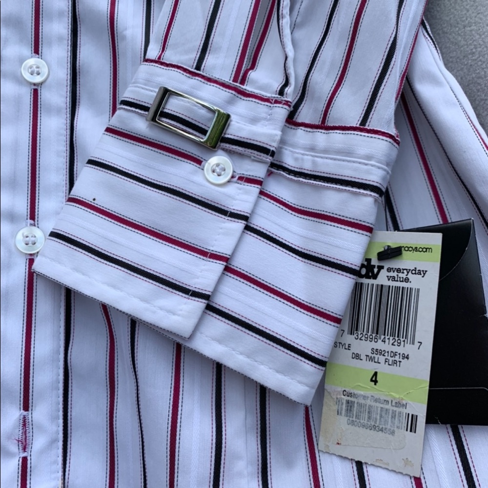 Alfani stripped button down shirt - Picture 5 of 7